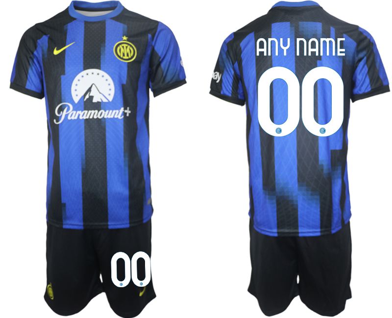 Men 2023-2024 Club Inter Milan home blue customized Soccer Jersey->->Custom Jersey
